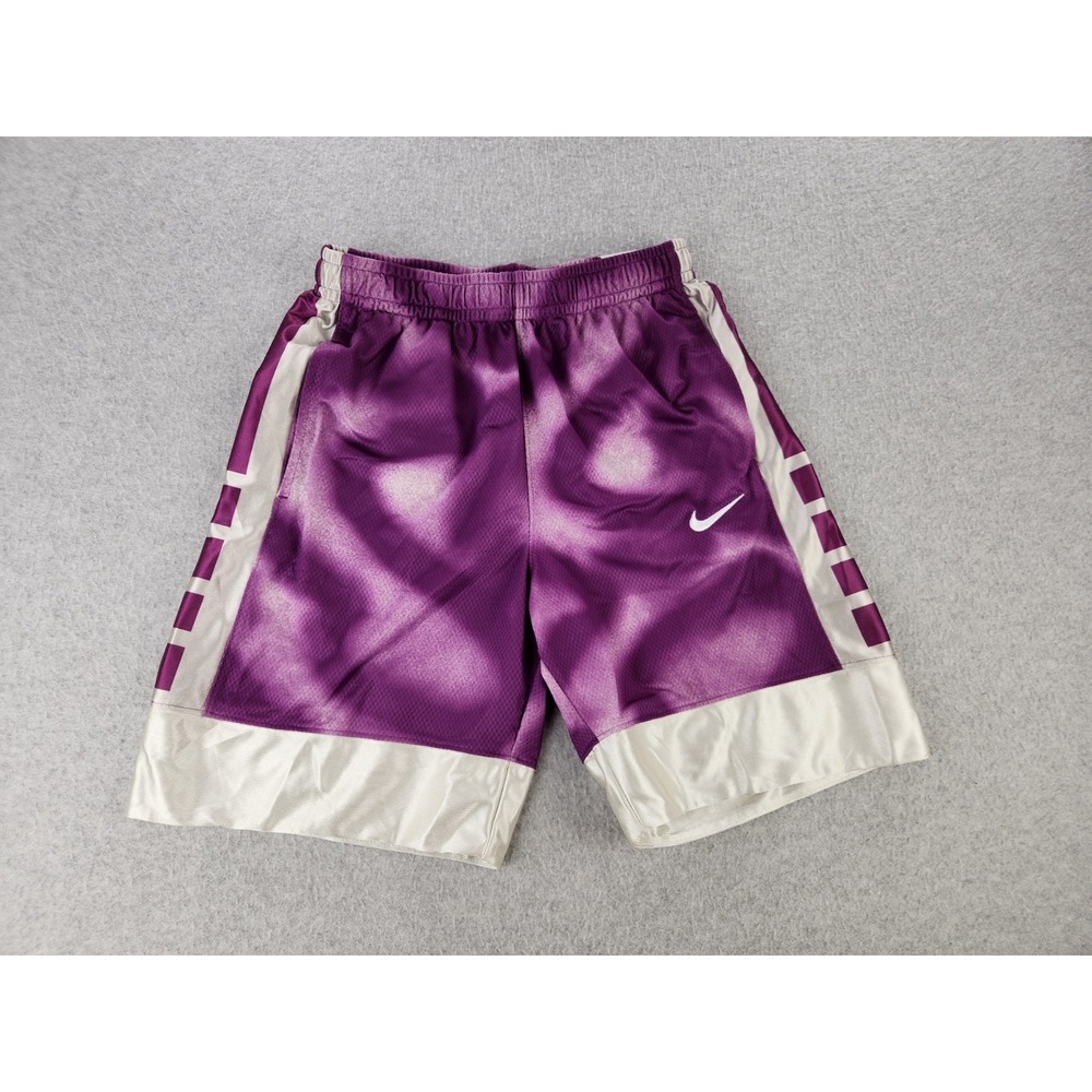NIKE DRI FIT Kids BASKETBALL Shorts LOOSE FIT Tie Dye PURPLE Long Youth Large‎